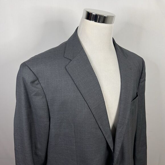 Joseph Abboud 50L Sport Coat Zignone Wool Gray Two Button Lined Double Vented - Picture 1 of 9